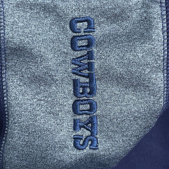 Dallas Cowboys Sweater Adult Large Blue Full Zip Hooded Logo Football Sweatshirt - Picture 3 of 9